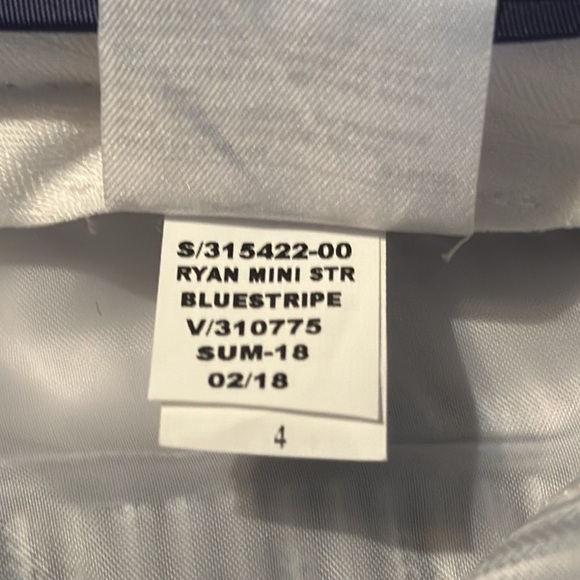 Banana Republic Ryan Mini Stripe Bluestripe Trouser Size 4 - Picture 5 of 8